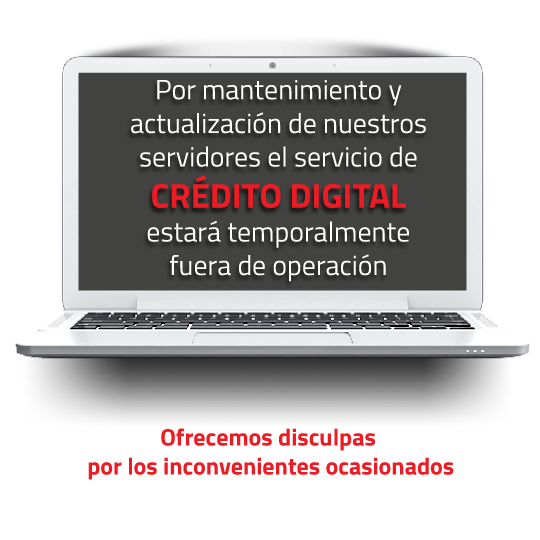 Mantenimiento servidoes de crédito digital